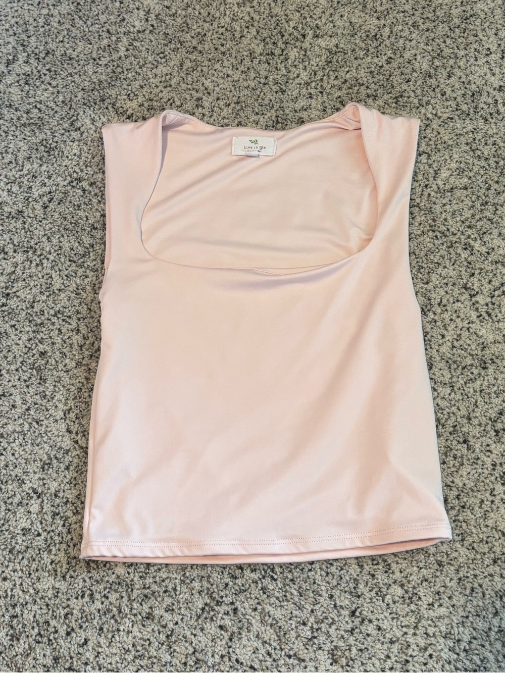 Baby pink cap sleeve top